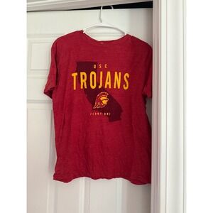 USC Trojans T-Shirt California Graphic Tee Short Sleeve Red Mens Size M